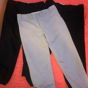 3 pairs Mizuno softball pants